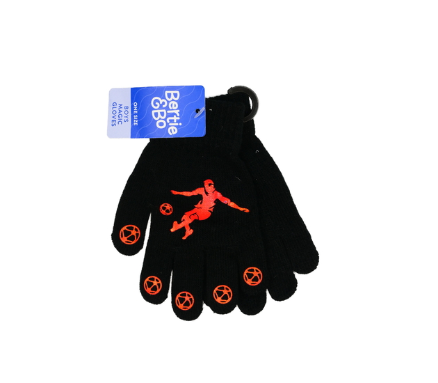 Nové černé rukavice s fotbalistkou