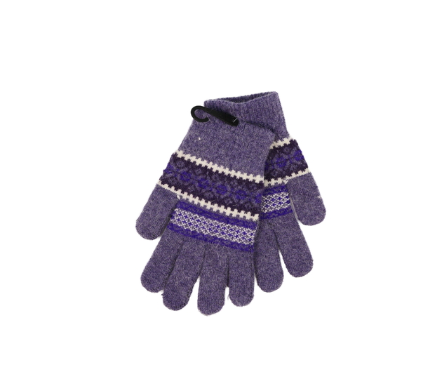 Nové fialové vzorované rukavice 