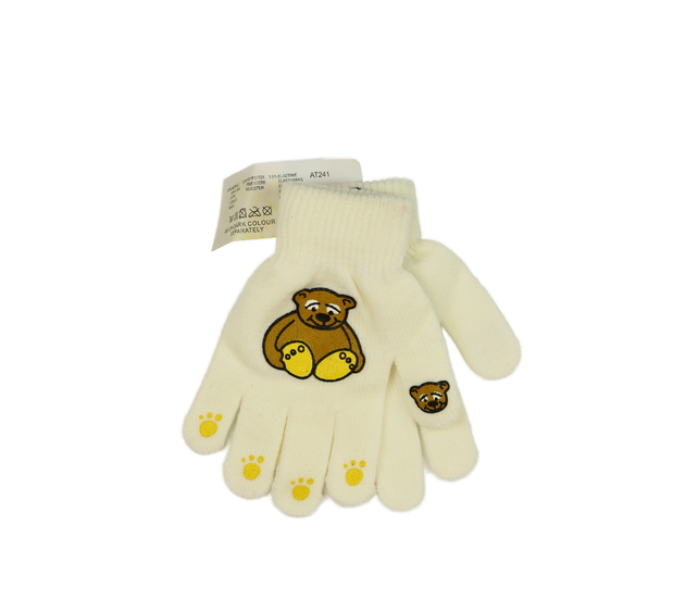 Nové krémové rukavice s medvědy