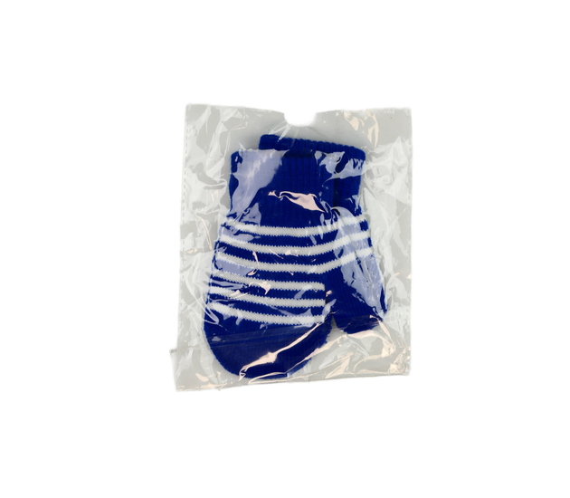 Nové modré palčáky s bílými pruhy 