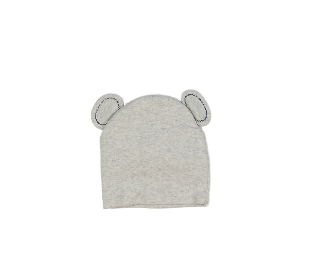 Šedá melírovaná čepice s oušky 