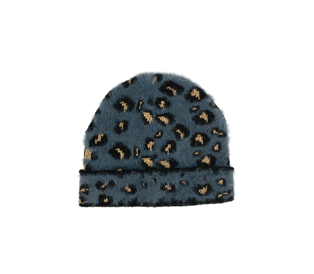 Modrá žinylkový vzorovaná čepice George