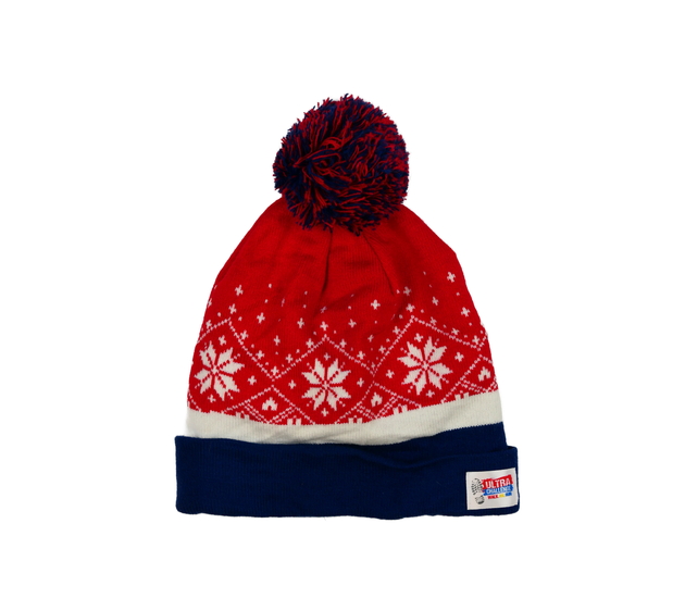 Červeno-modrá čepice 