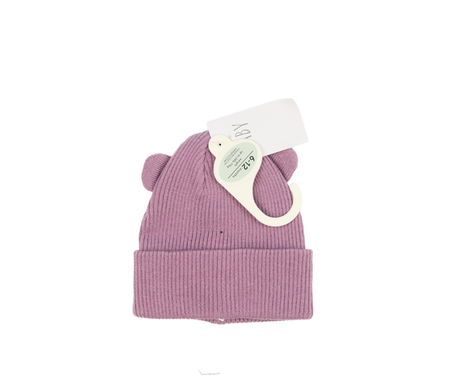 Nová fialová čepice s oušky 