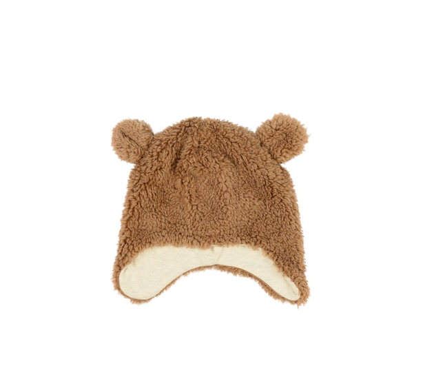 Hnědá chlupatá čepice Mothercare