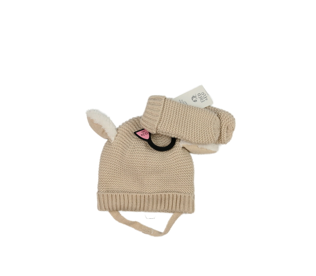 Nová hnědá čepice a palčáky F&F