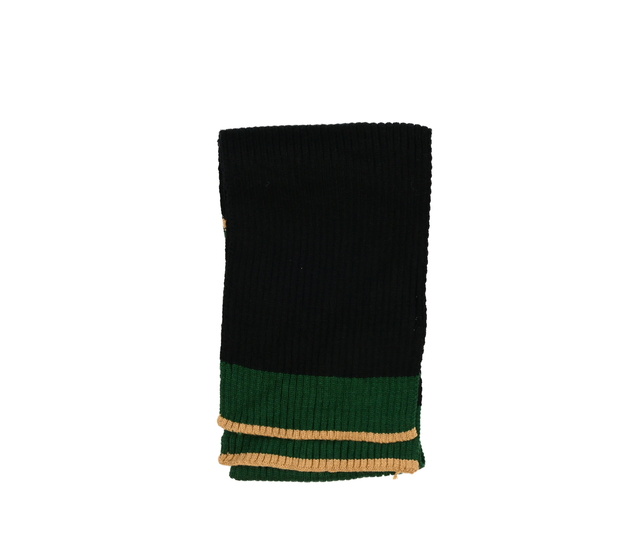 Černá šála s barevnými pruhy George