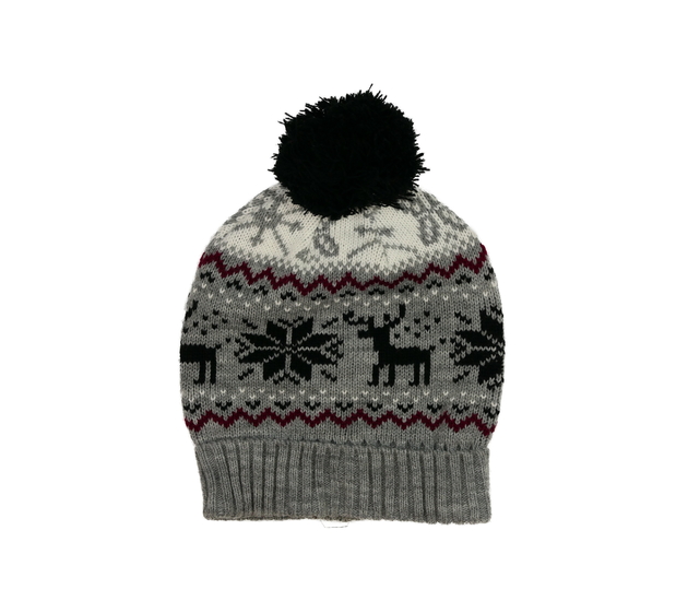 Vzorovaná čepice s bambulí