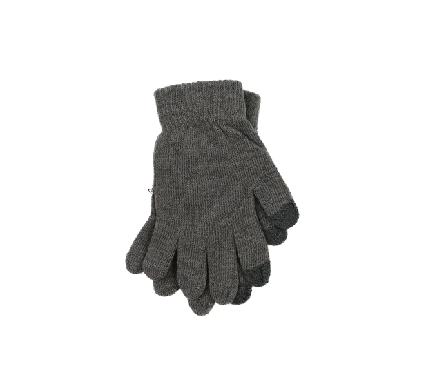 Šedé melírované rukavice