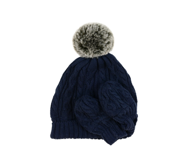 Tmavě modrá čepice a palčáky John Lewis 