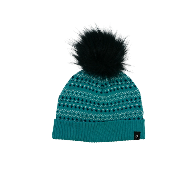 Zelená vzorovaná zimní čepice