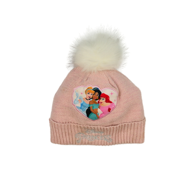 Růžová čepice s princeznami Disney 