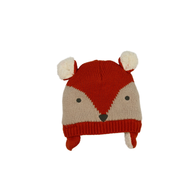 Hnědá zimní čepice s liškou George