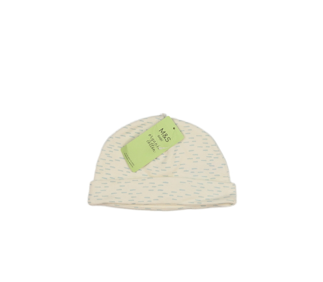 Nová krémová čepice s modrými vzory M&S