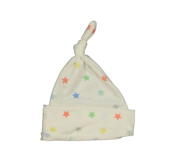 Bílá čepička s hvězdami