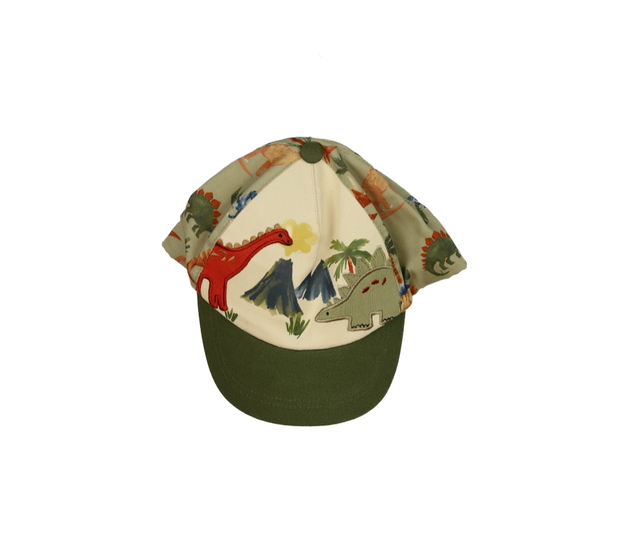 Zelená kšiltovka s dinosaury 