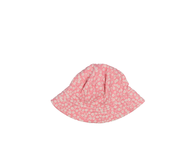 Růžový klobouk s květinami 