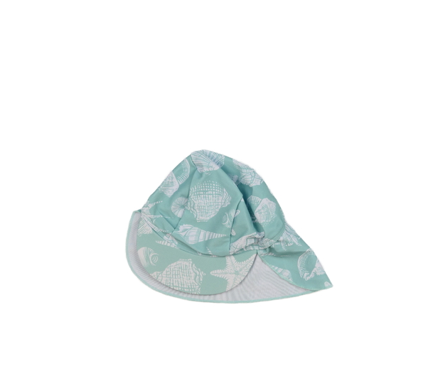 Tyrkysová čepice s ochrannou krku 