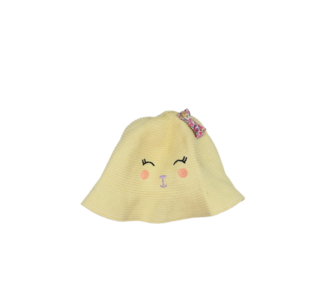Krémový slaměný klobouk s čumáčkem 