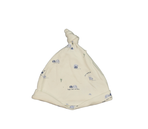 Bílá bavlněná čepička se slony F&F