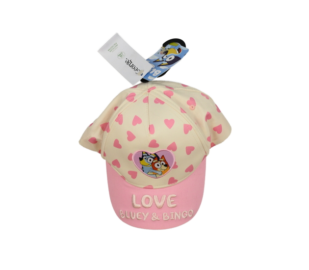 Nová růžovo-krémová kšiltovka Bluey George