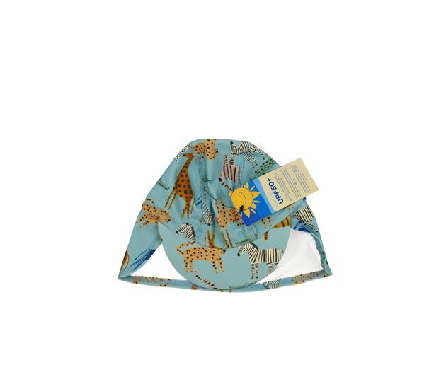 Nová modrá čepice s ochrannou krku Tu