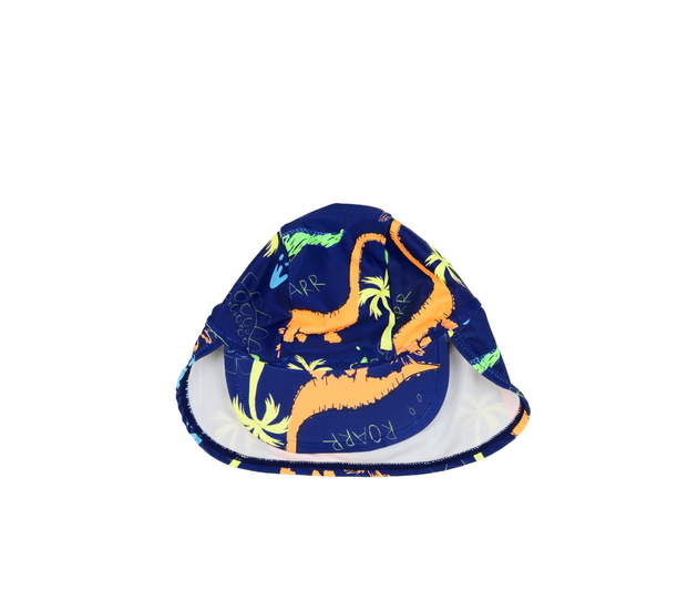 Modrá dinosauří čepice s ochrannou krku