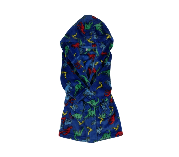 Modrý župan s dinosaury 