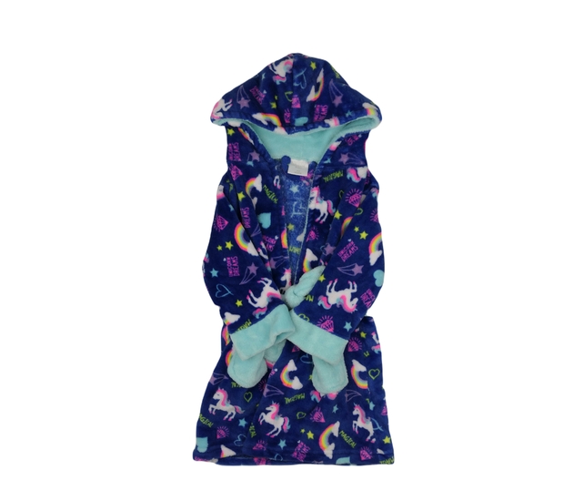 Modrá župan s jednorožci 