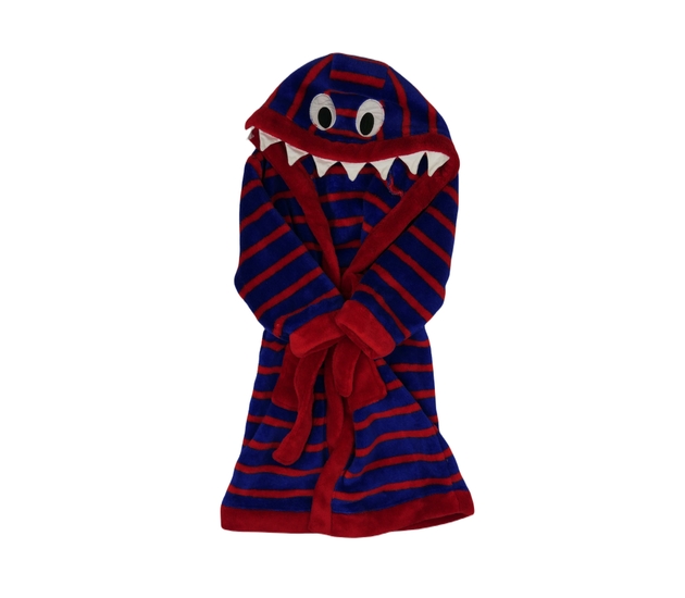 Pruhovaný modročervený župan 