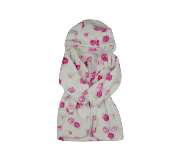 Bílý květinový župan George