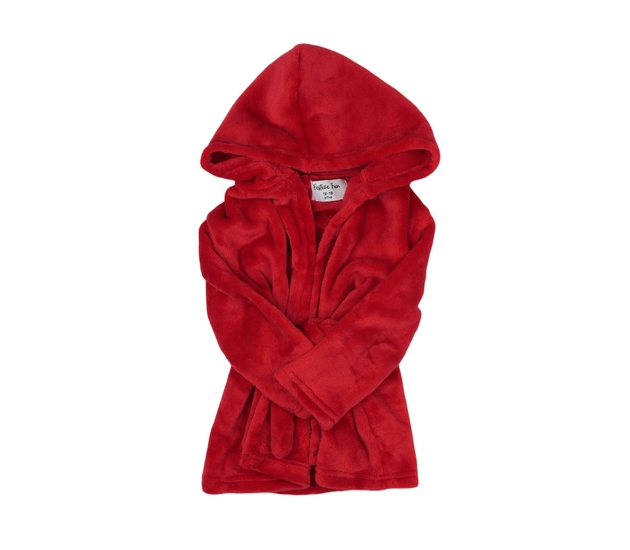 Červený hebký župan