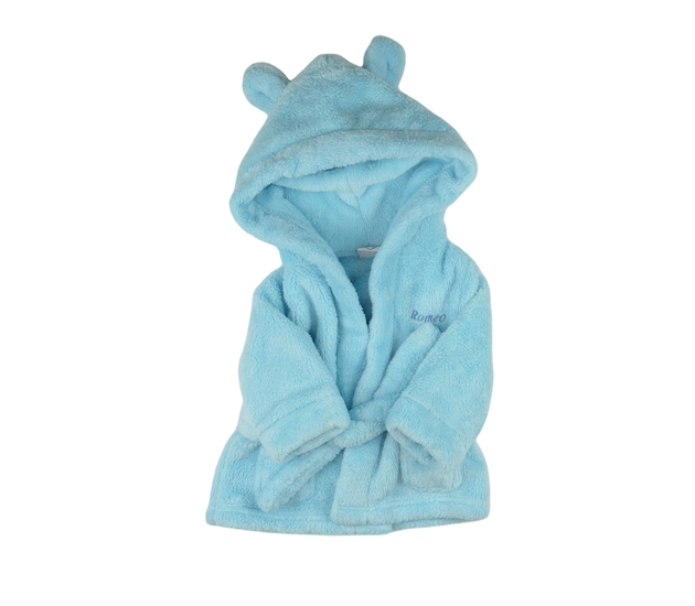 Modrý župan s nápisem Romeo