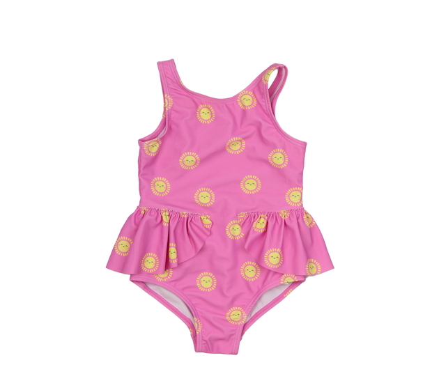 Růžové plavky s volánkem George