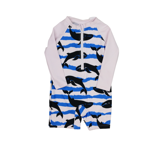 Bílomodré plavky s mořským tvorem 