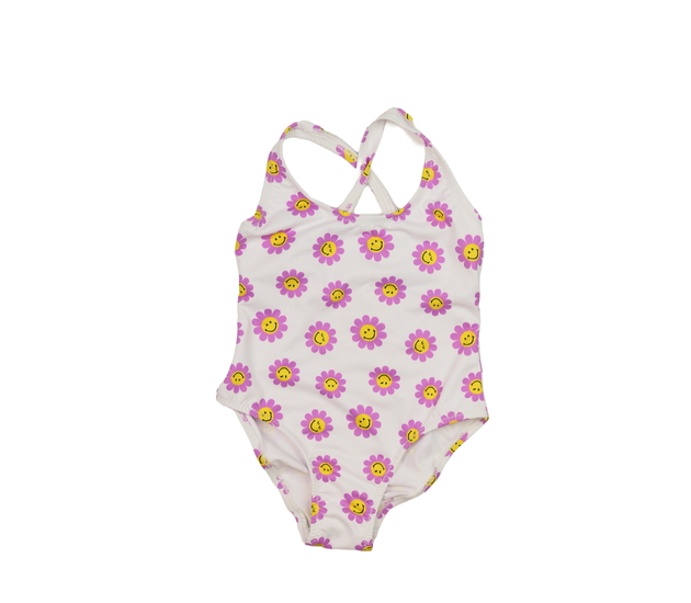 Bílé plavky s květinami Zara