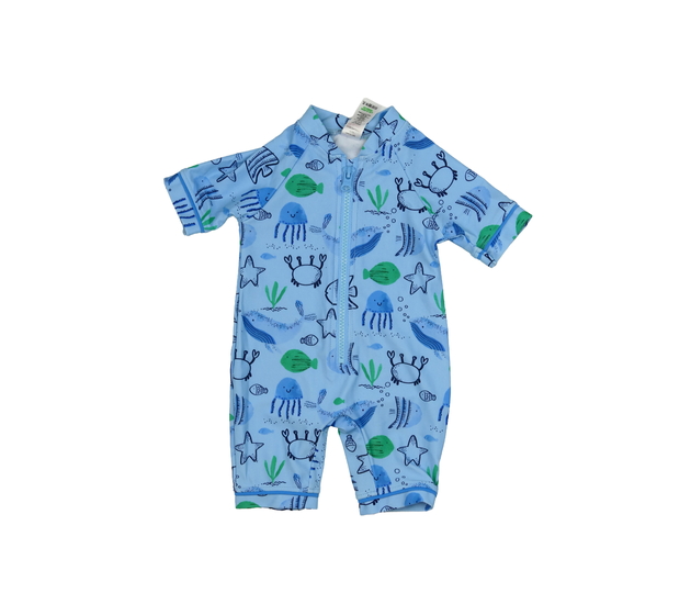 Modré plavky s mořskými tvory