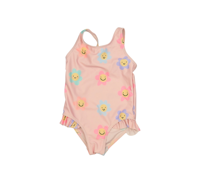 Růžové plavky s květinami George