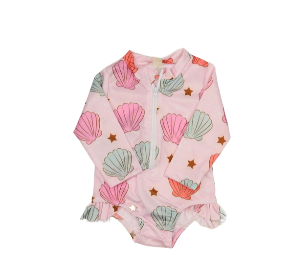 Růžové plavky s mušlemi