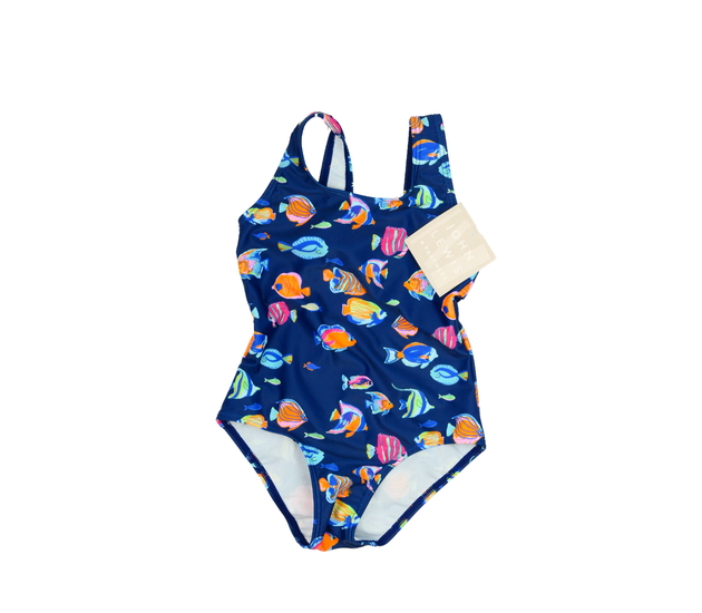 Nové tmavomodré plavky s rybami John Lewis 