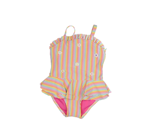 Pruhované duhové plavky s volánky Nutmeg