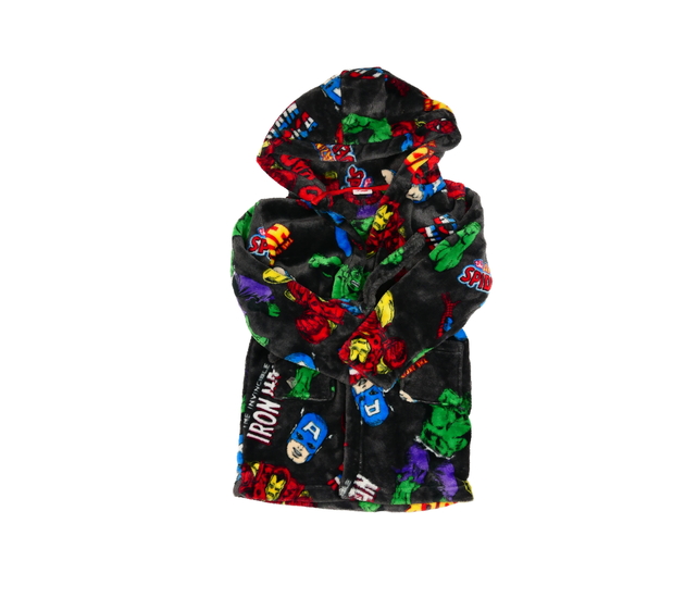 Šedý župan s hrdiny Marvel