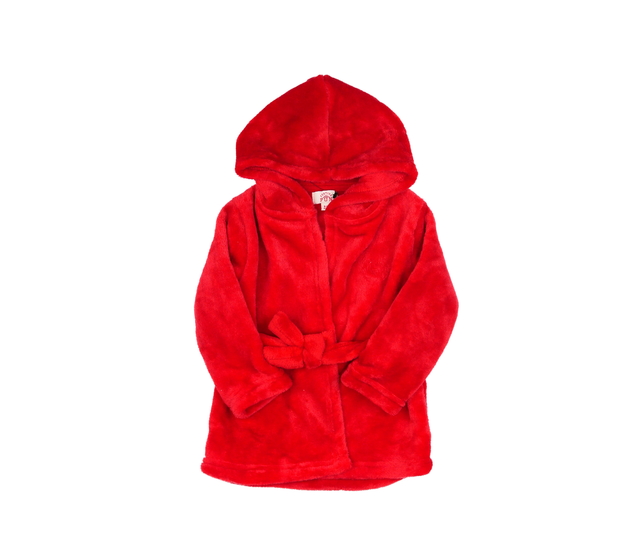 Červený hebký župan