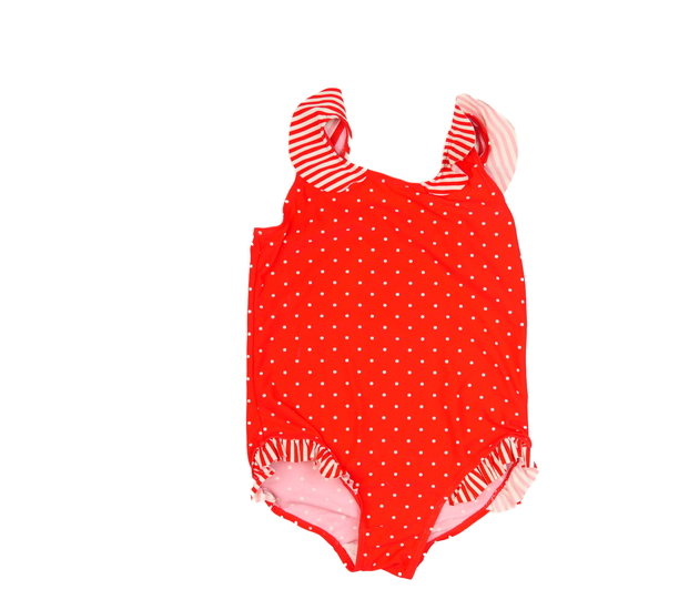 Červené plavky s volánky Tu