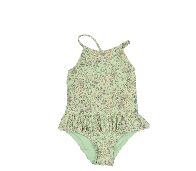 Zelené květinové plavky s volánky Next