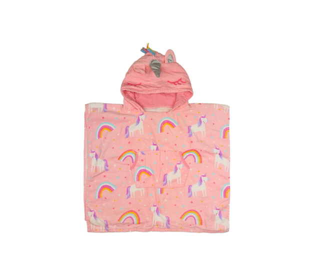 Růžový županový ručník s jednorožci