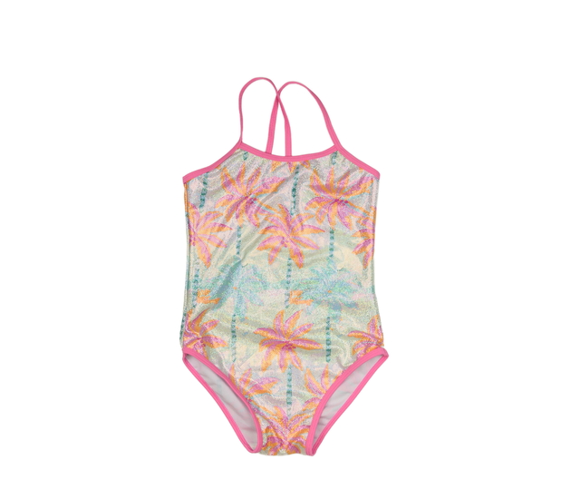 Lesklé světlé plavky s palmami Primark