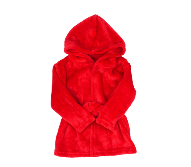 Červený hebký župan 