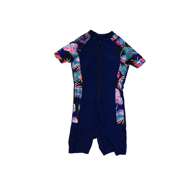 Tmavě modré květinové plavky 