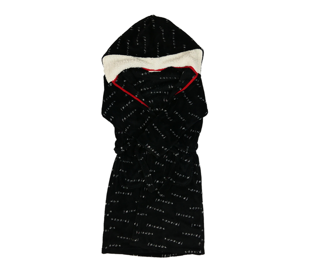 Černý huňatý župan F.R.I.E.N.D.S M&S